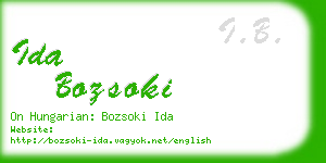 ida bozsoki business card